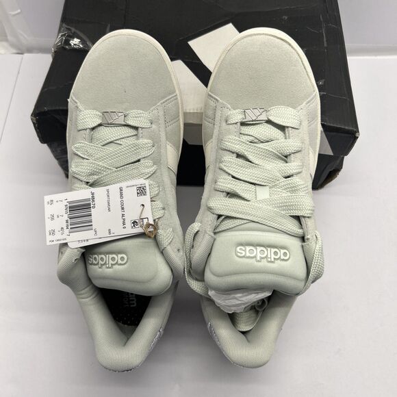 adidas Grand Court Alapha 00s Light Green Cream Silver Accents Women SZ 8.5 New - Picture 3 of 9